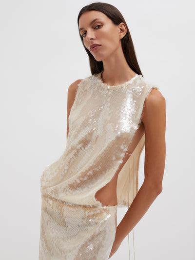 Lucent Sequin Separation Gown