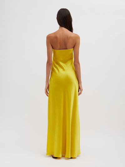 Filo Strapless Slit Dress