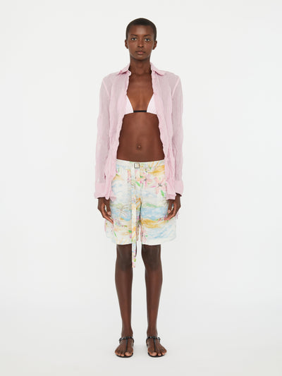 Crushed Side Tie Shirt