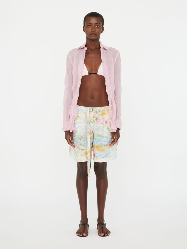 Crushed Side Tie Shirt