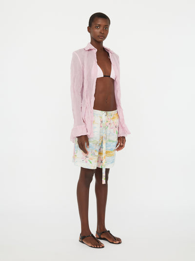 Crushed Side Tie Shirt