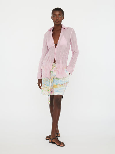 Crushed Side Tie Shirt