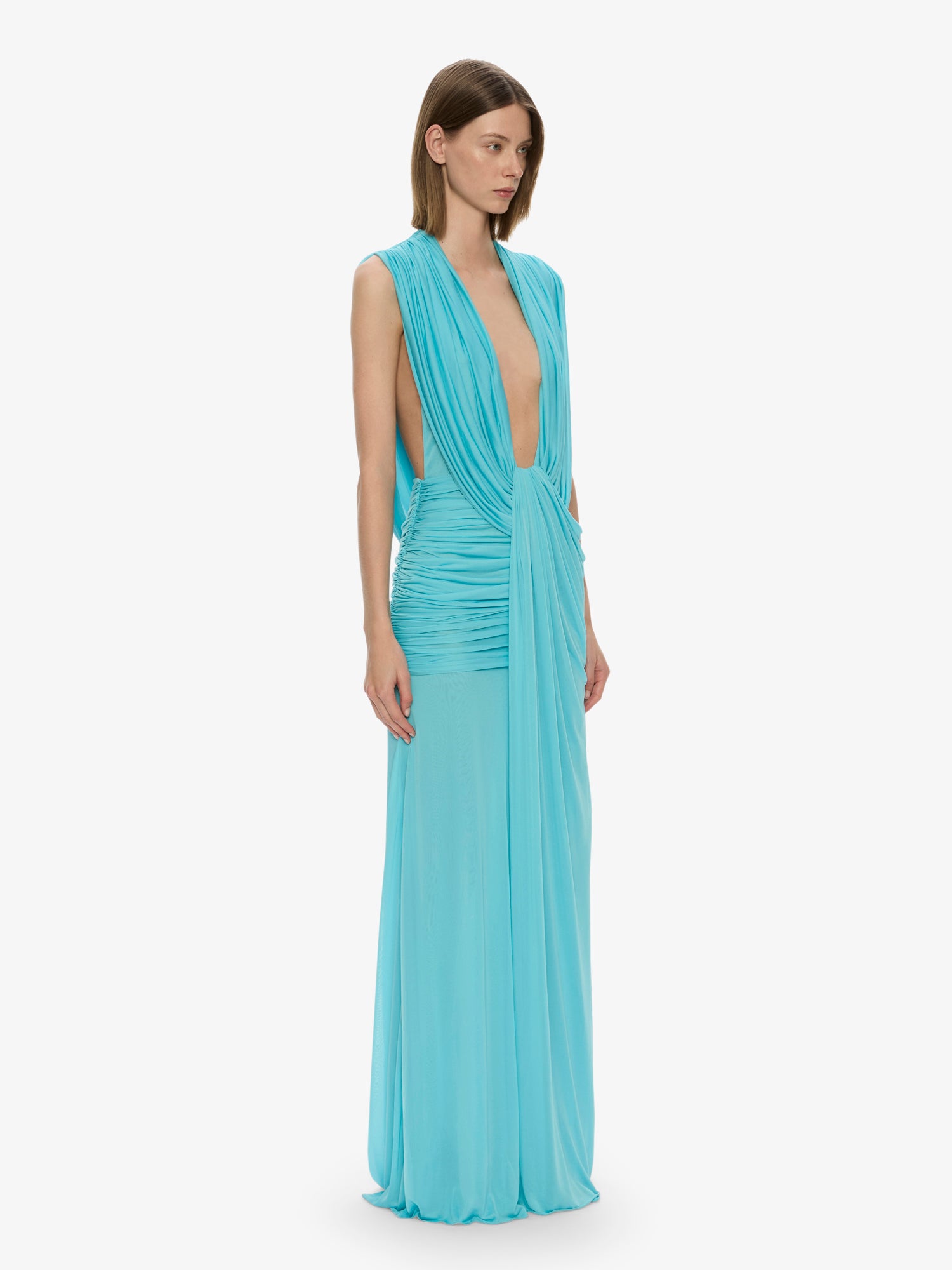 Ripple Drape Gown