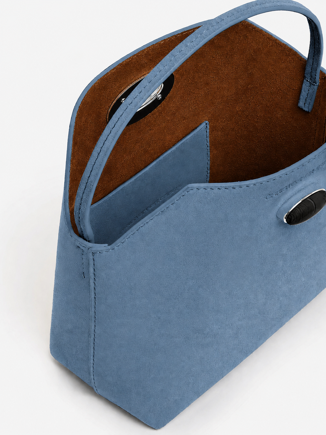 Turnlock Suede Mini Bag
