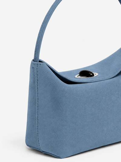 Turnlock Suede Mini Bag
