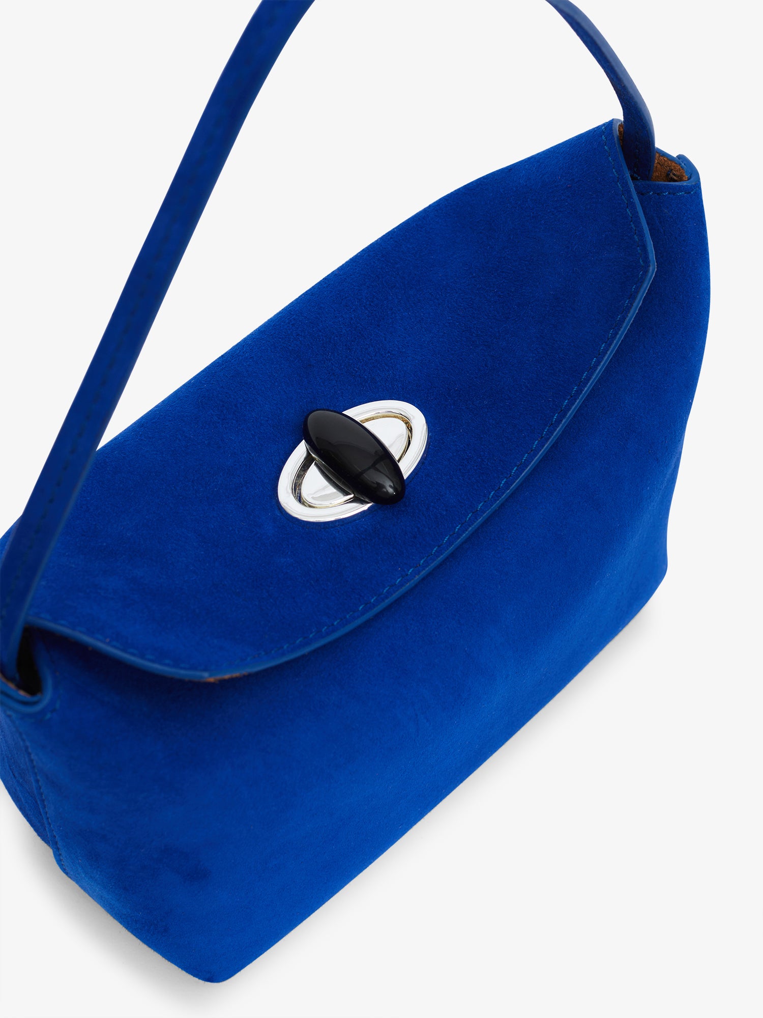 Turnlock Suede Mini Bag