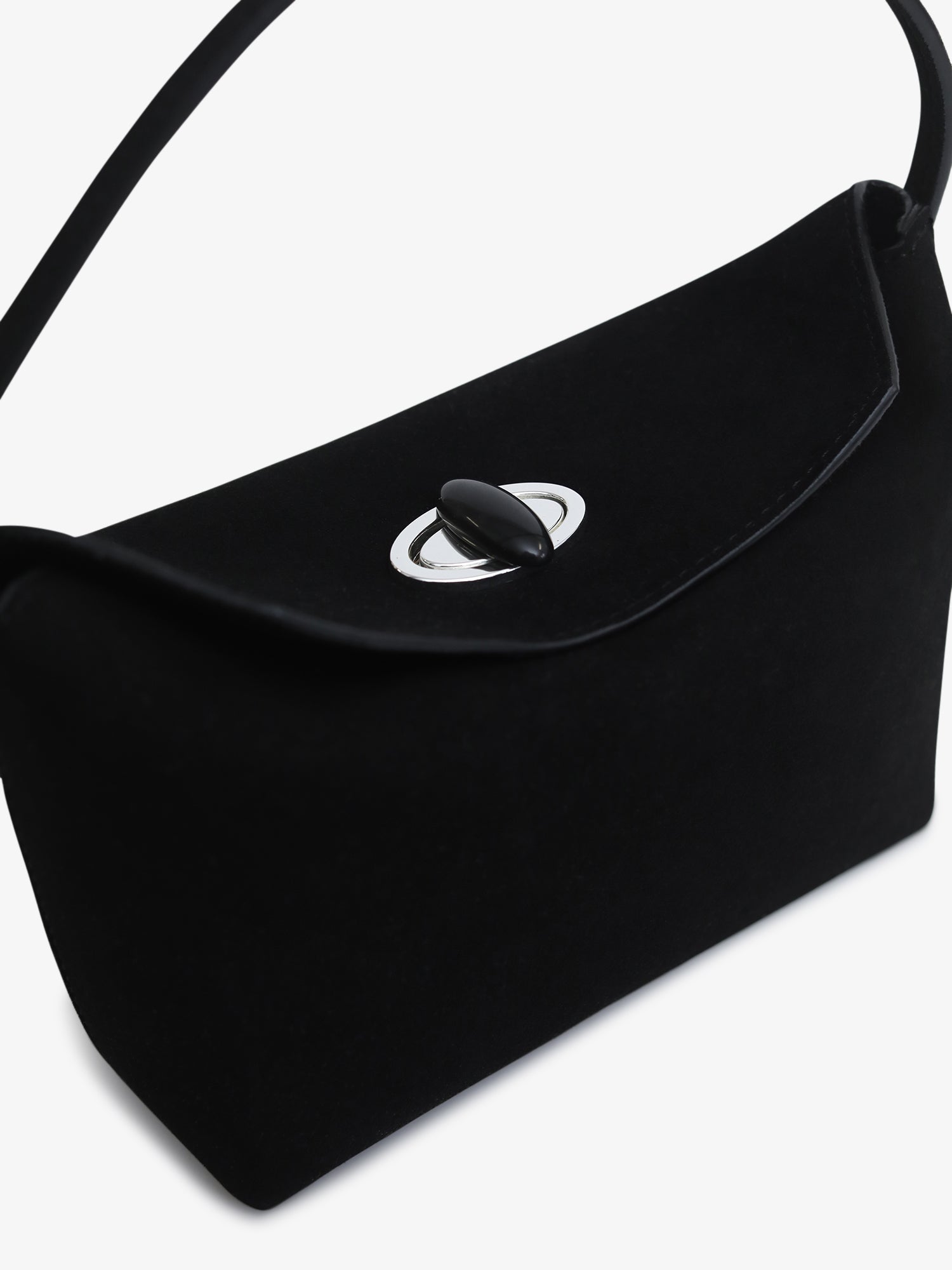 Turnlock Suede Mini Bag