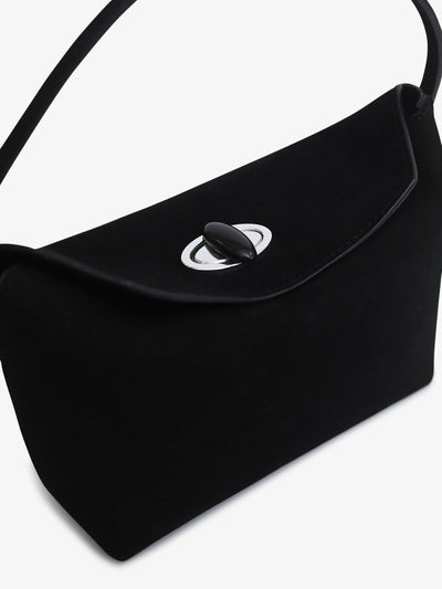 Turnlock Suede Mini Bag