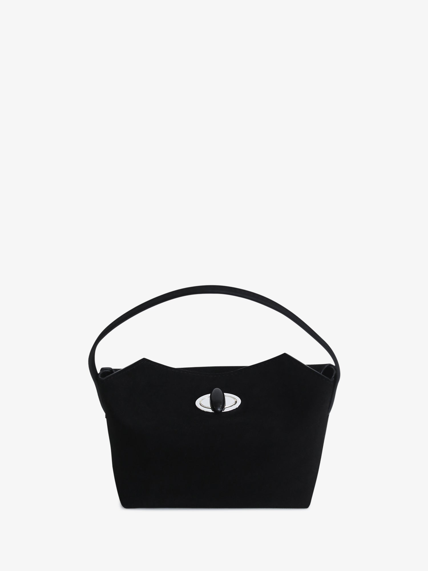 Turnlock Suede Mini Bag