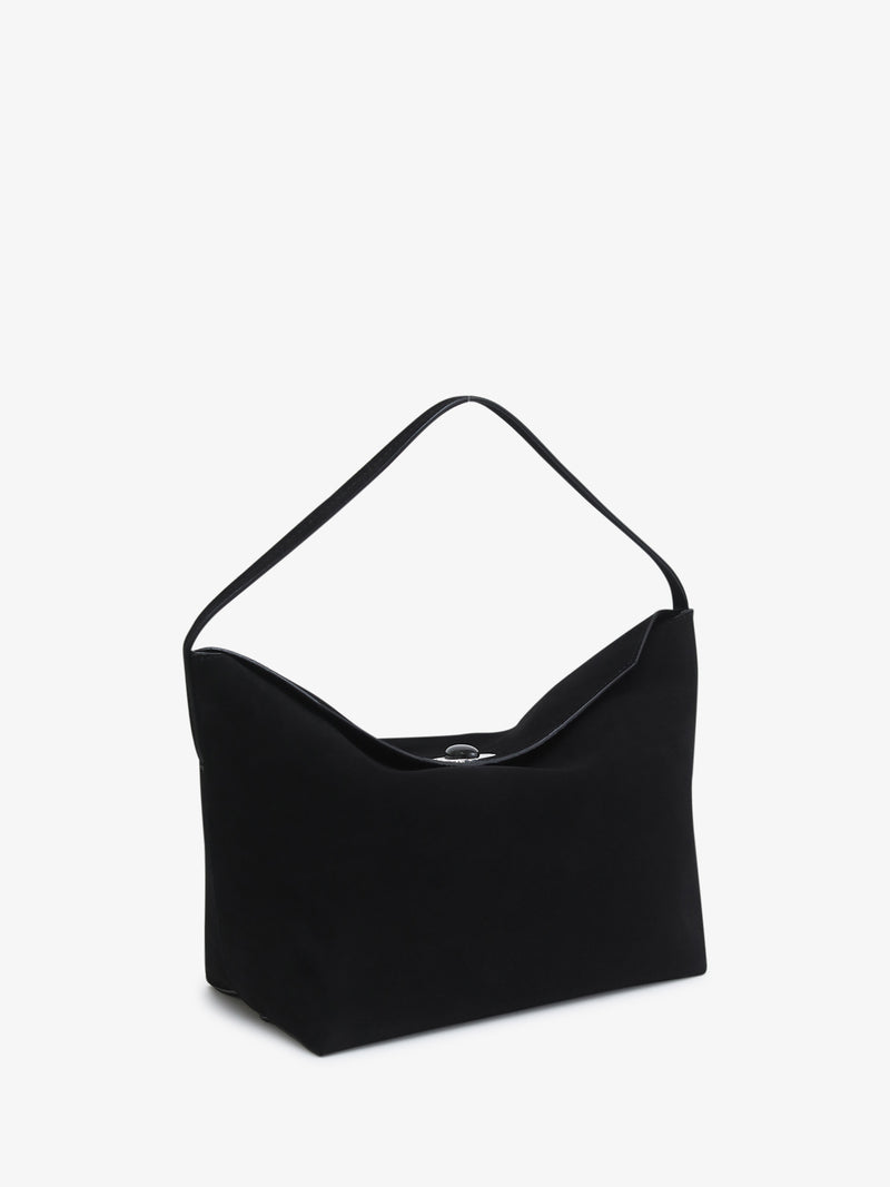Turnlock Suede Shoulder Bag - Image 2