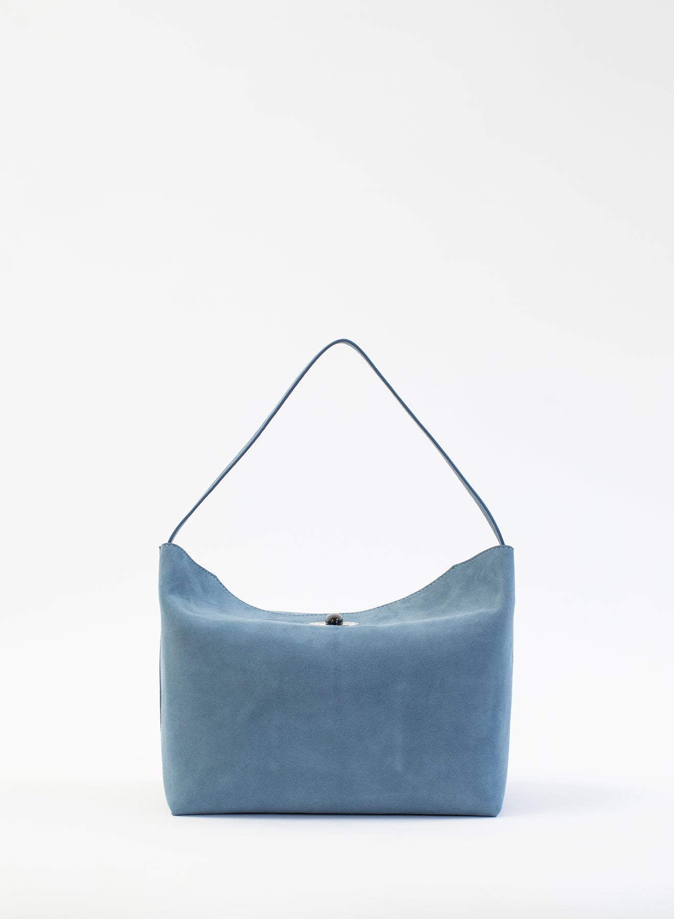 Turnlock Suede Shoulder Bag