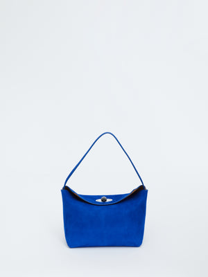 Turnlock Suede Mini Shoulder Bag
