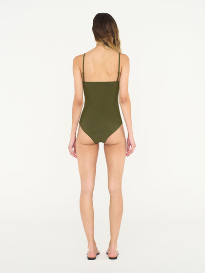 Arced Ruched One Piece