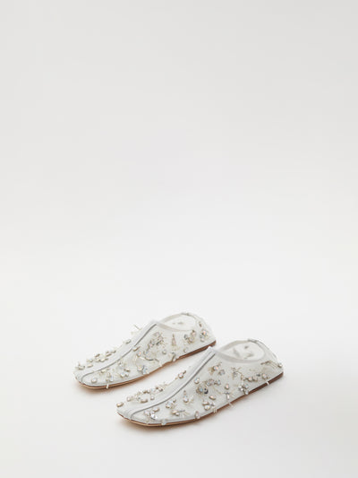 Frosted Beaded Mesh Flat