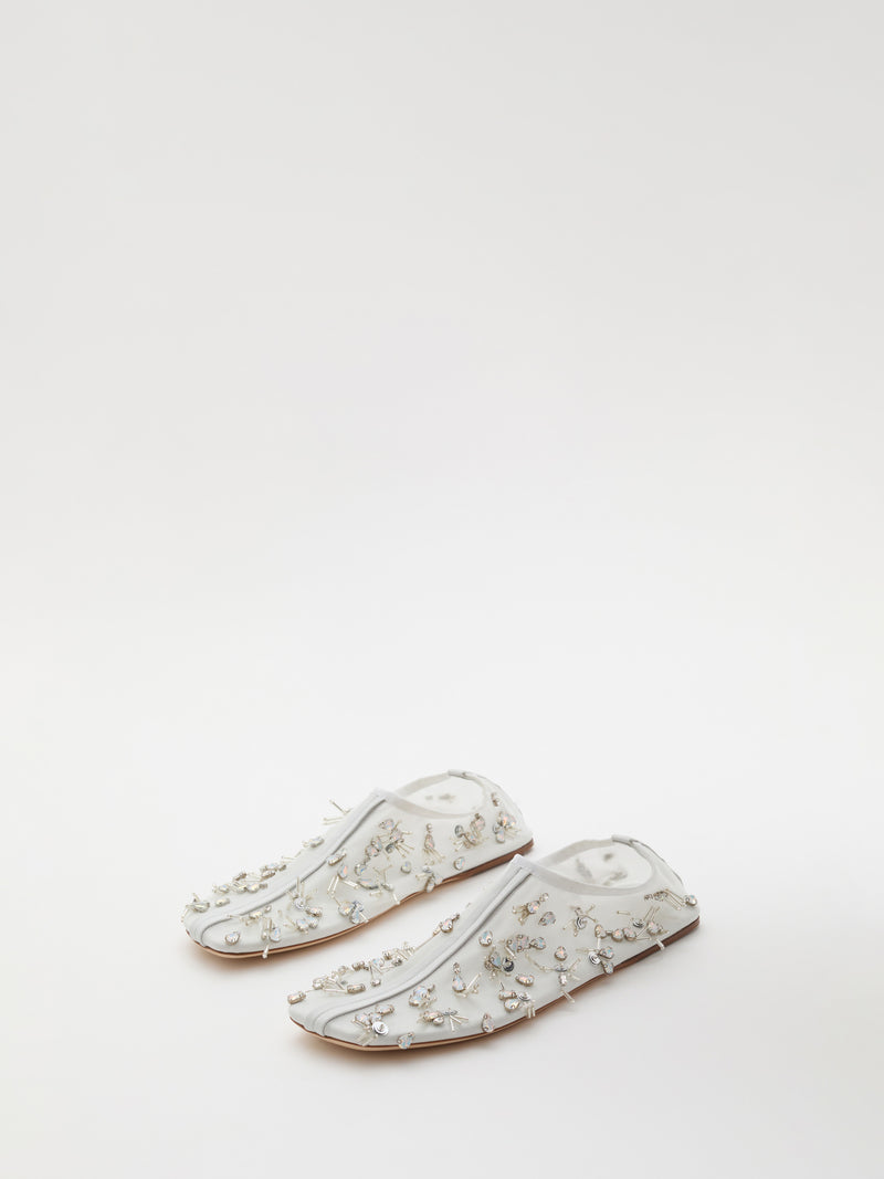 Frosted Beaded Mesh Flat