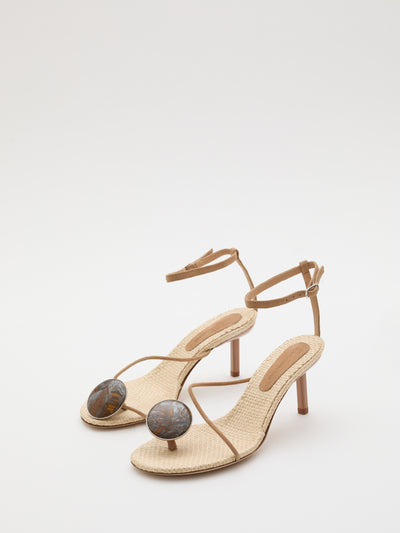 Doma Stoned Raffia Heel