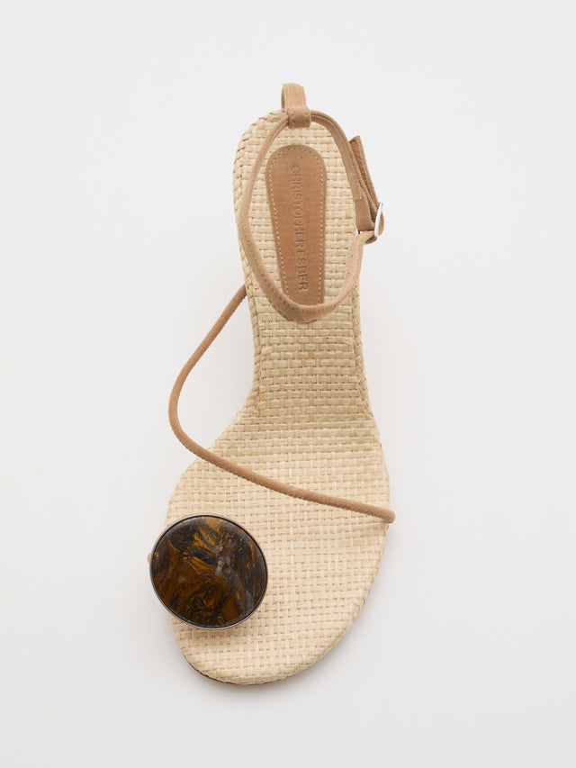 Doma Stoned Raffia Heel