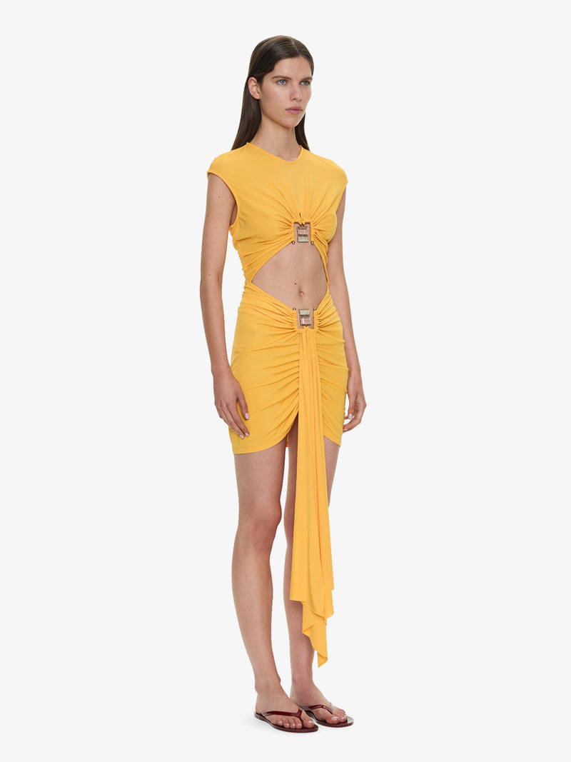 Bezel Quartz Disconnect Short Sleeve Mini Dress - Image 3
