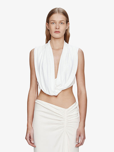 Interlock Jersey Drape Top