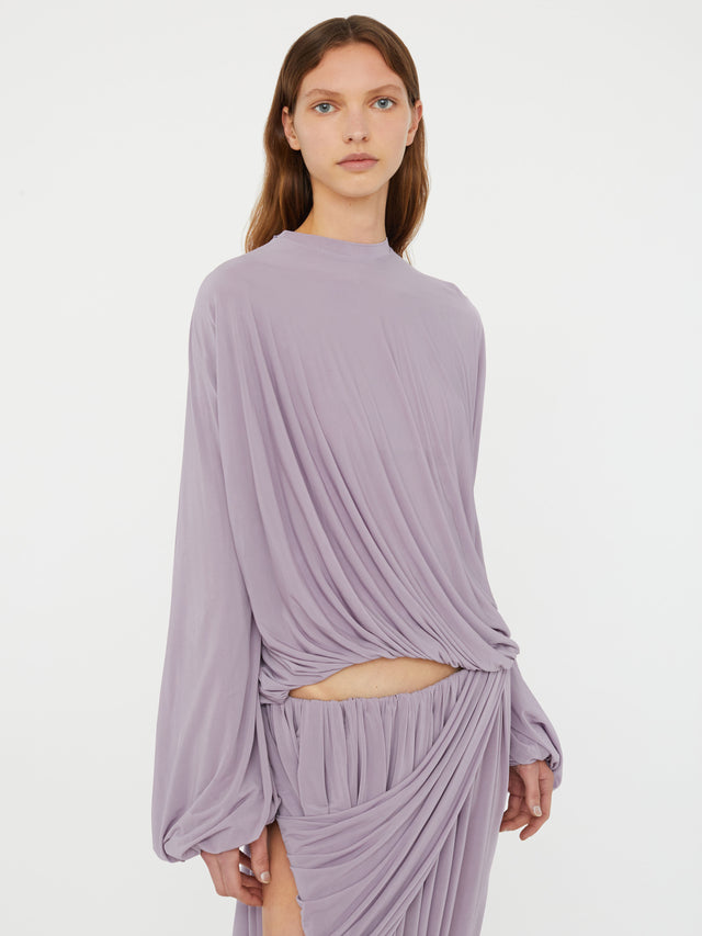 Looped Drape Sweater Top