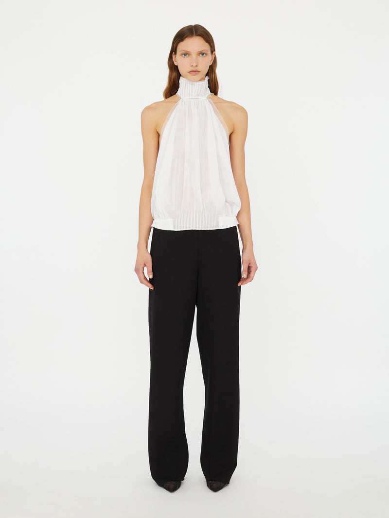 Vanished Pintucked Halter Top