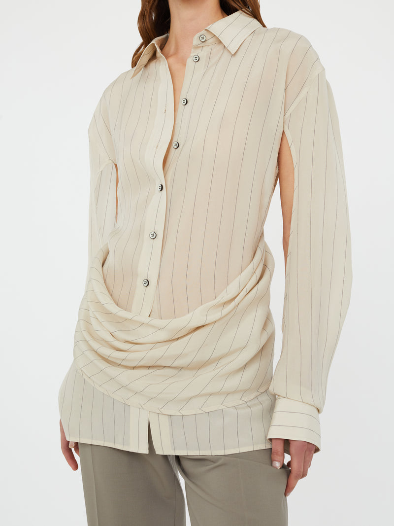 Crossover Drape Shirt - Image 4