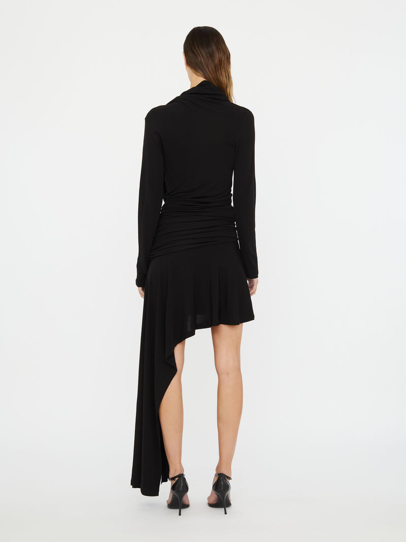 Interlock Jersey Drape Dress - Image 3