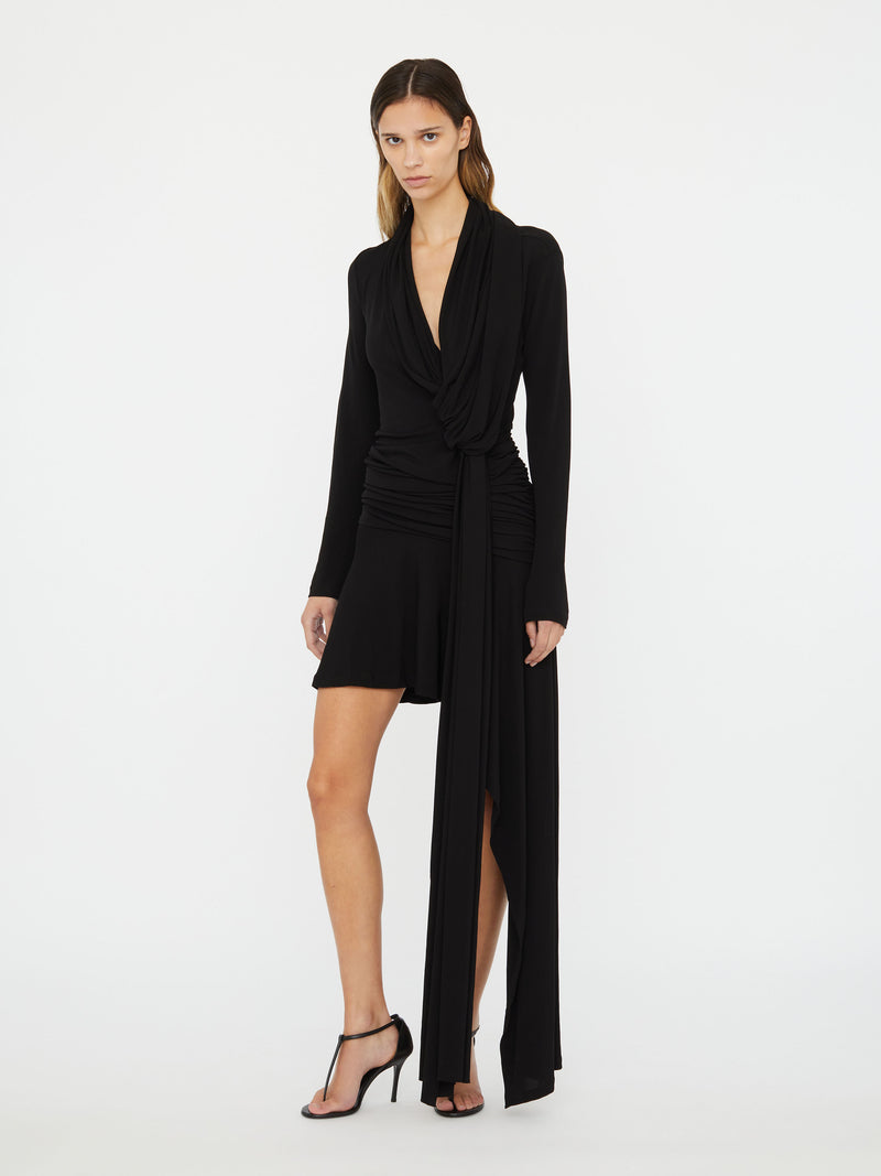 Interlock Jersey Drape Dress - Image 4