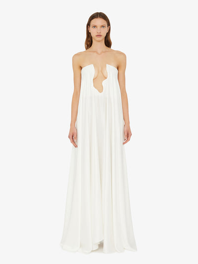 Textured Silk Salacia Strapless Gown