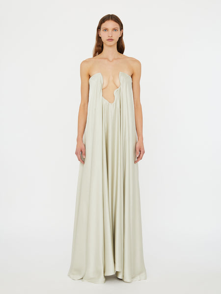 Christopher Esber Textured Silk Salacia Strapless Gown in Size 12