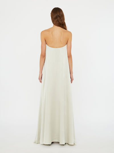 Textured Silk Salacia Strapless Gown