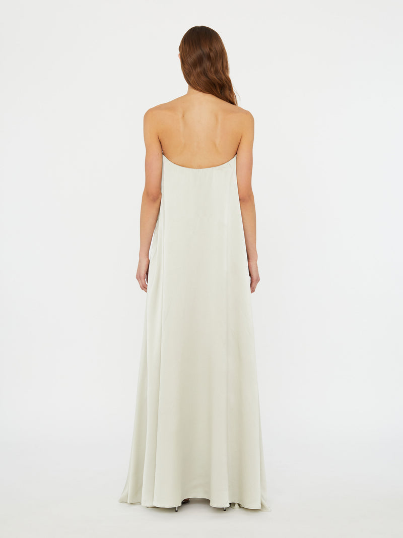 Textured Silk Salacia Strapless Gown - Image 4