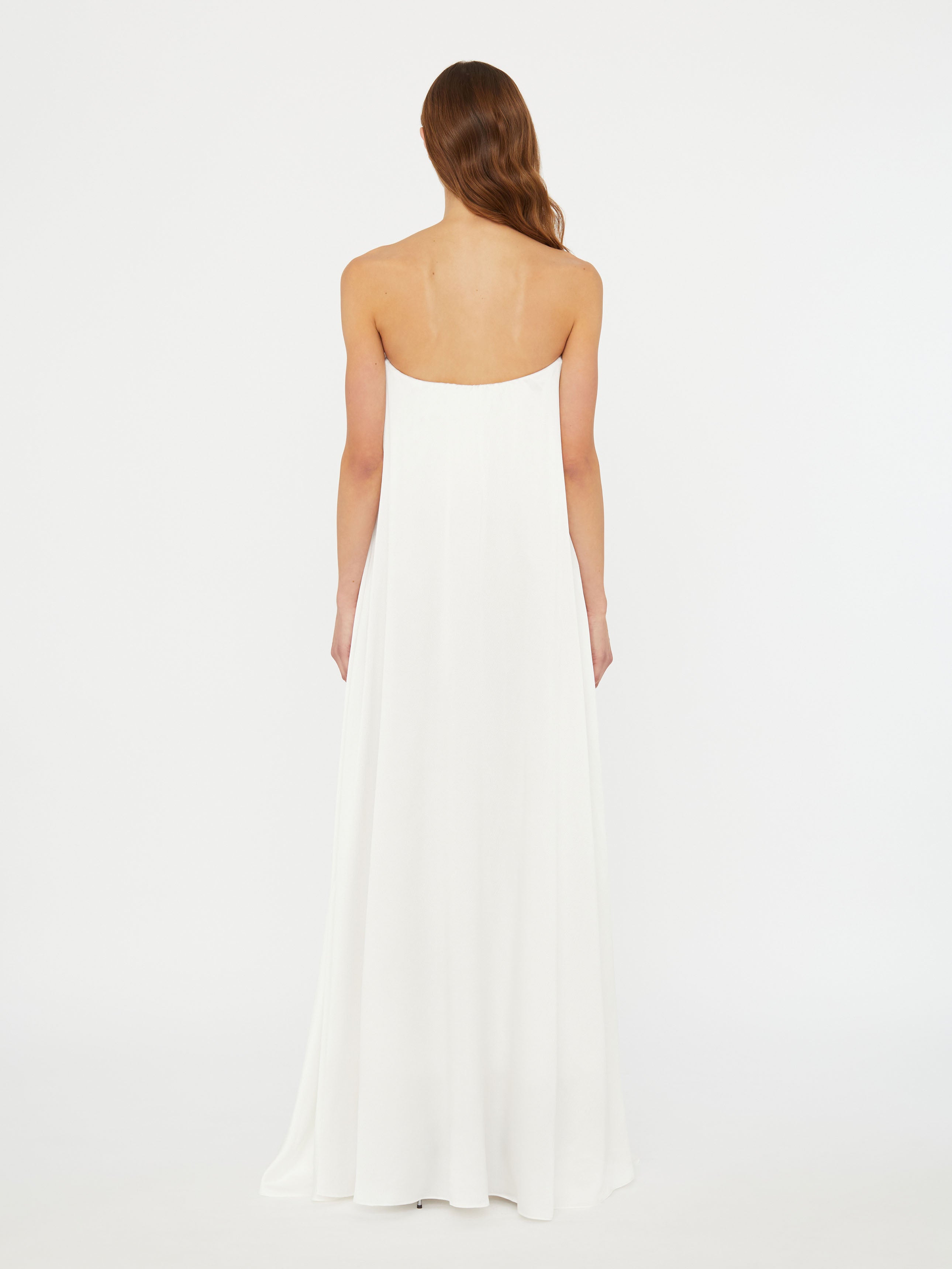 Textured Silk Salacia Strapless Gown