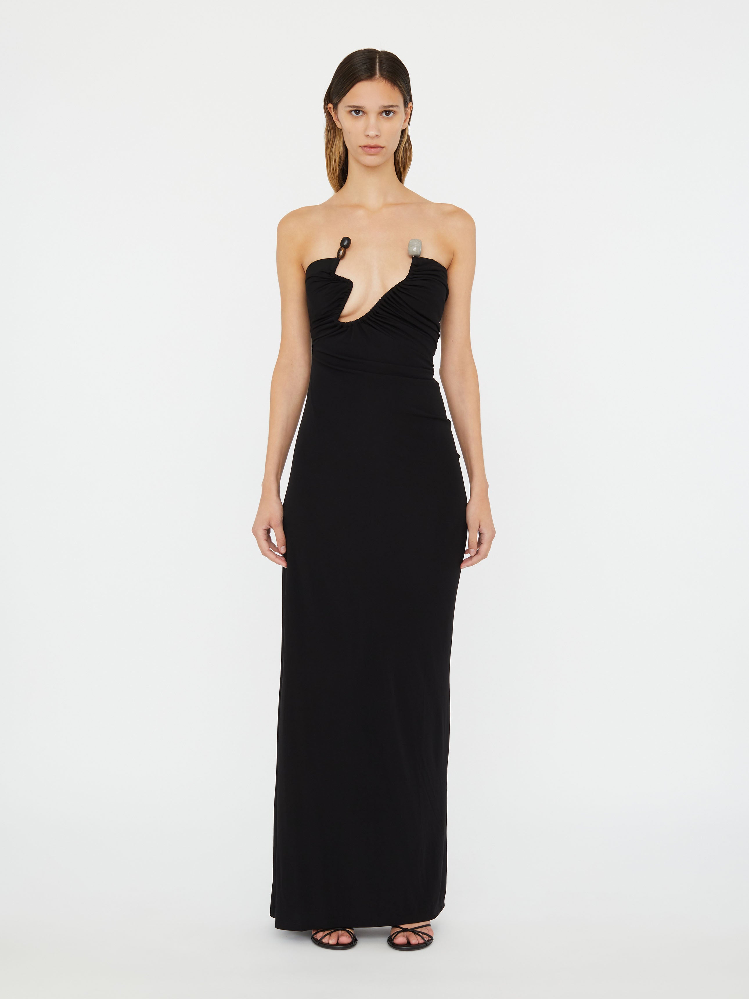 Odessa Arced Strapless Gown