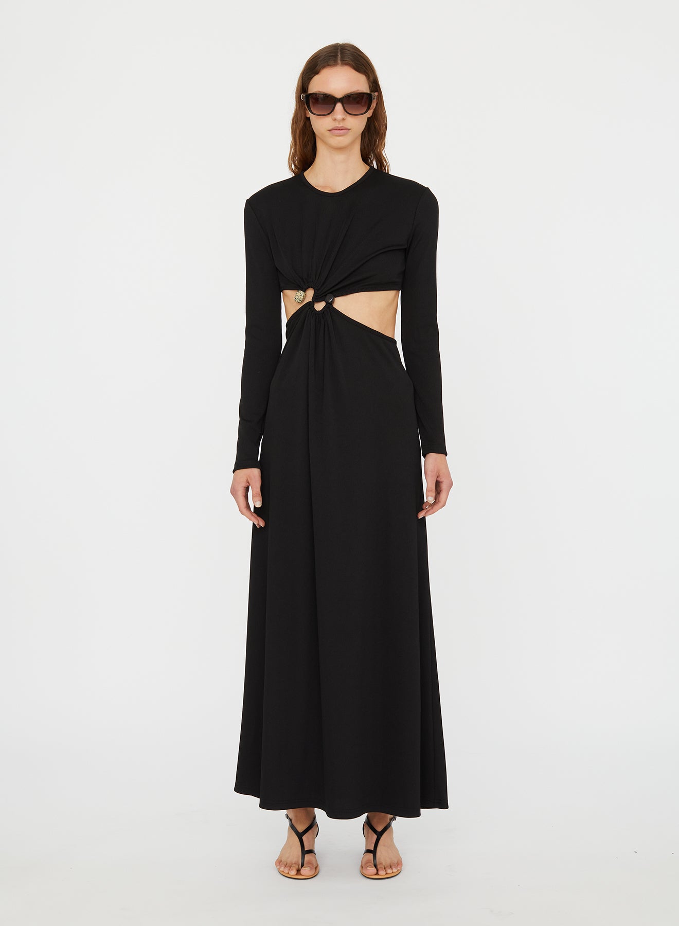 S-Buckle Long Sleeve Dress