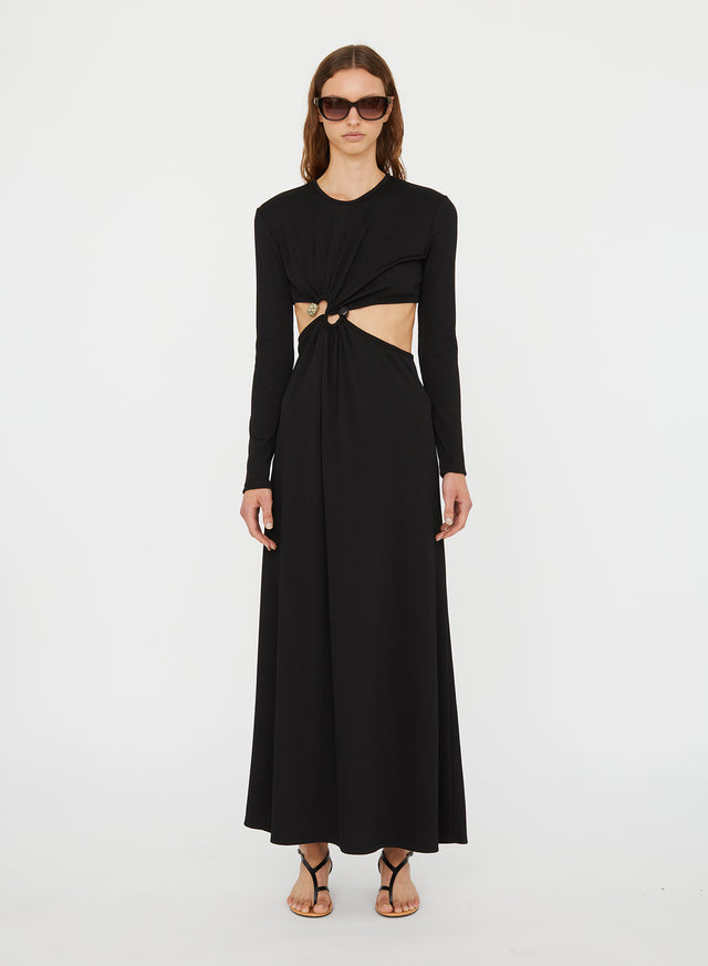 S-Buckle Long Sleeve Dress