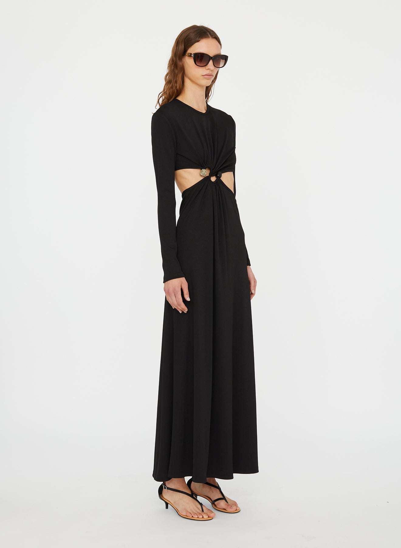 S-Buckle Long Sleeve Dress