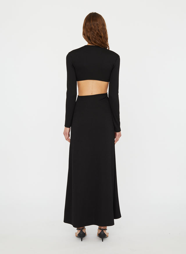 S-Buckle Long Sleeve Dress