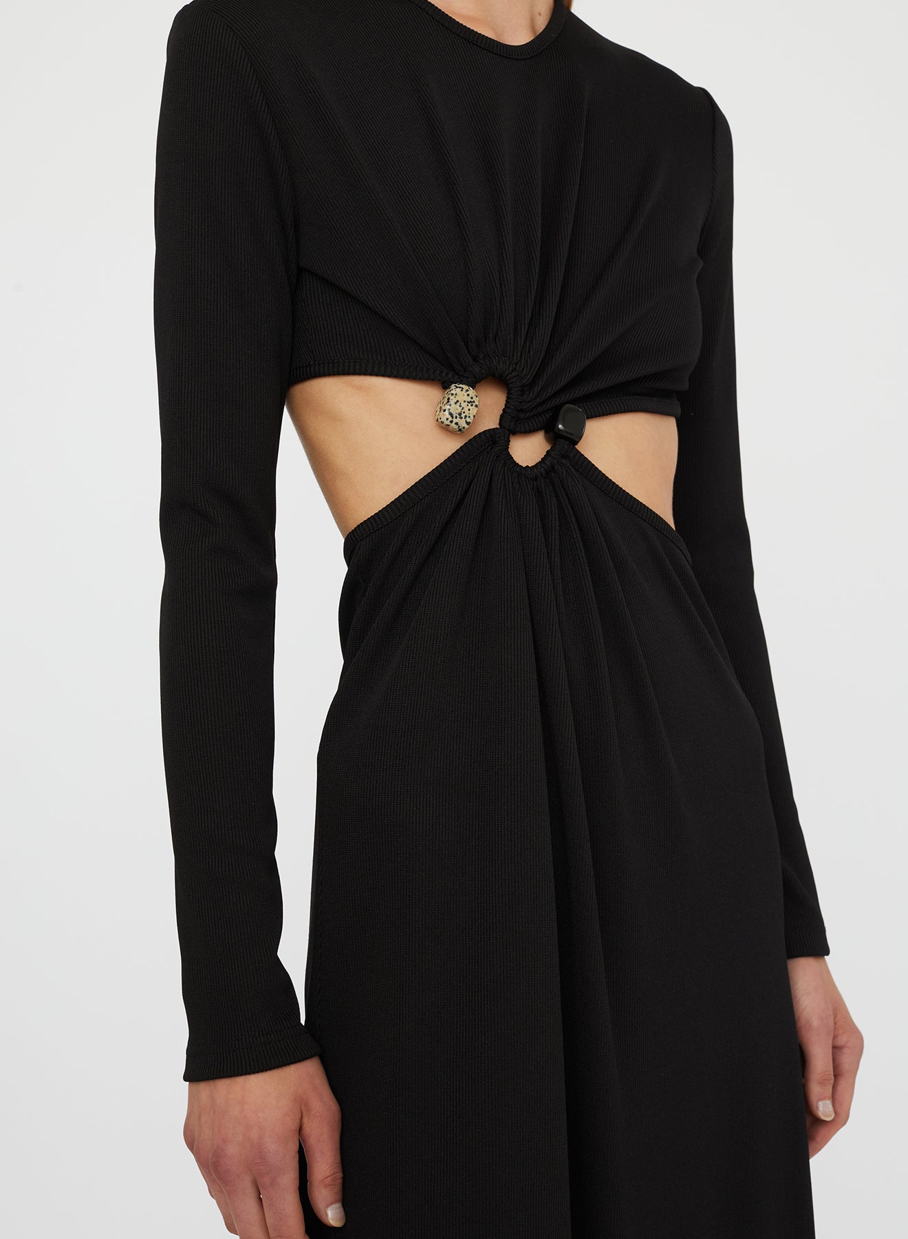S-Buckle Long Sleeve Dress