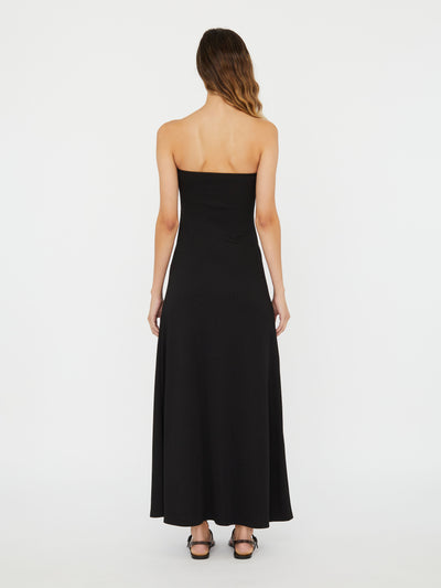 Helix Crystal Ribbed Strapless Dress