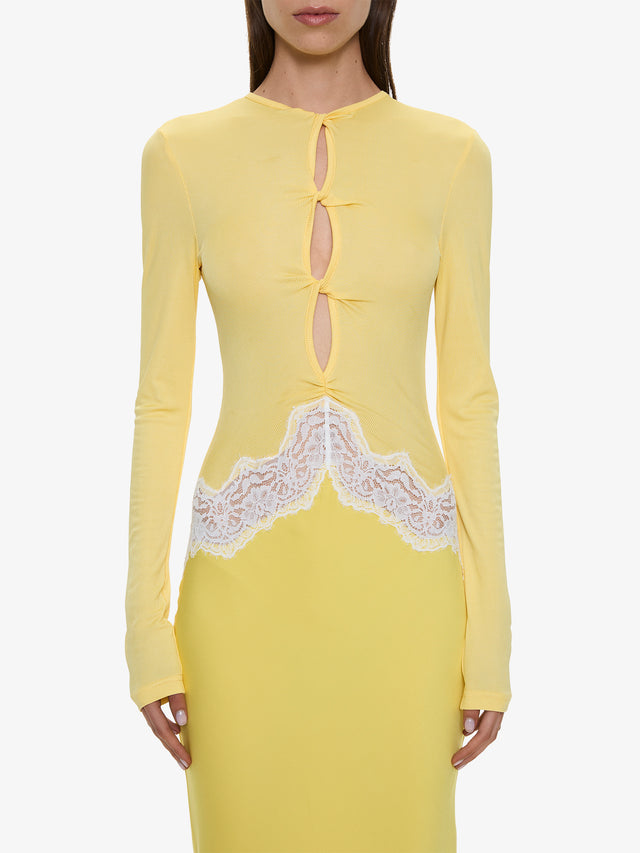 christopher esber twisted verner-lace long-sleeve maxi dress Christopher Esber