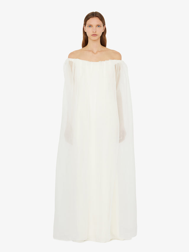 Vapour Overlay Silk Gown