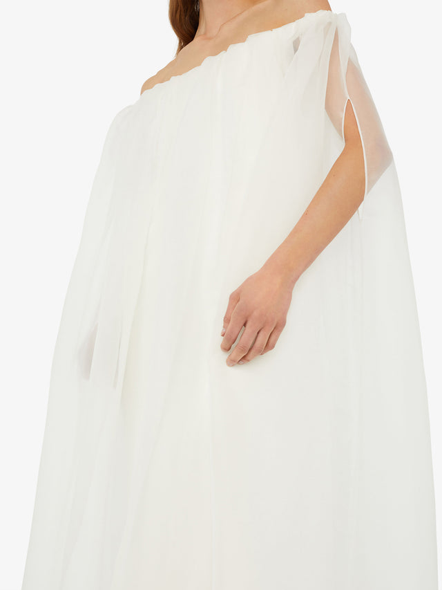 Vapour Overlay Silk Gown