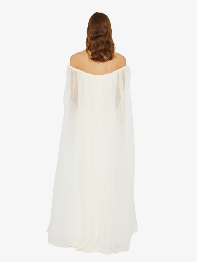 Vapour Overlay Silk Gown