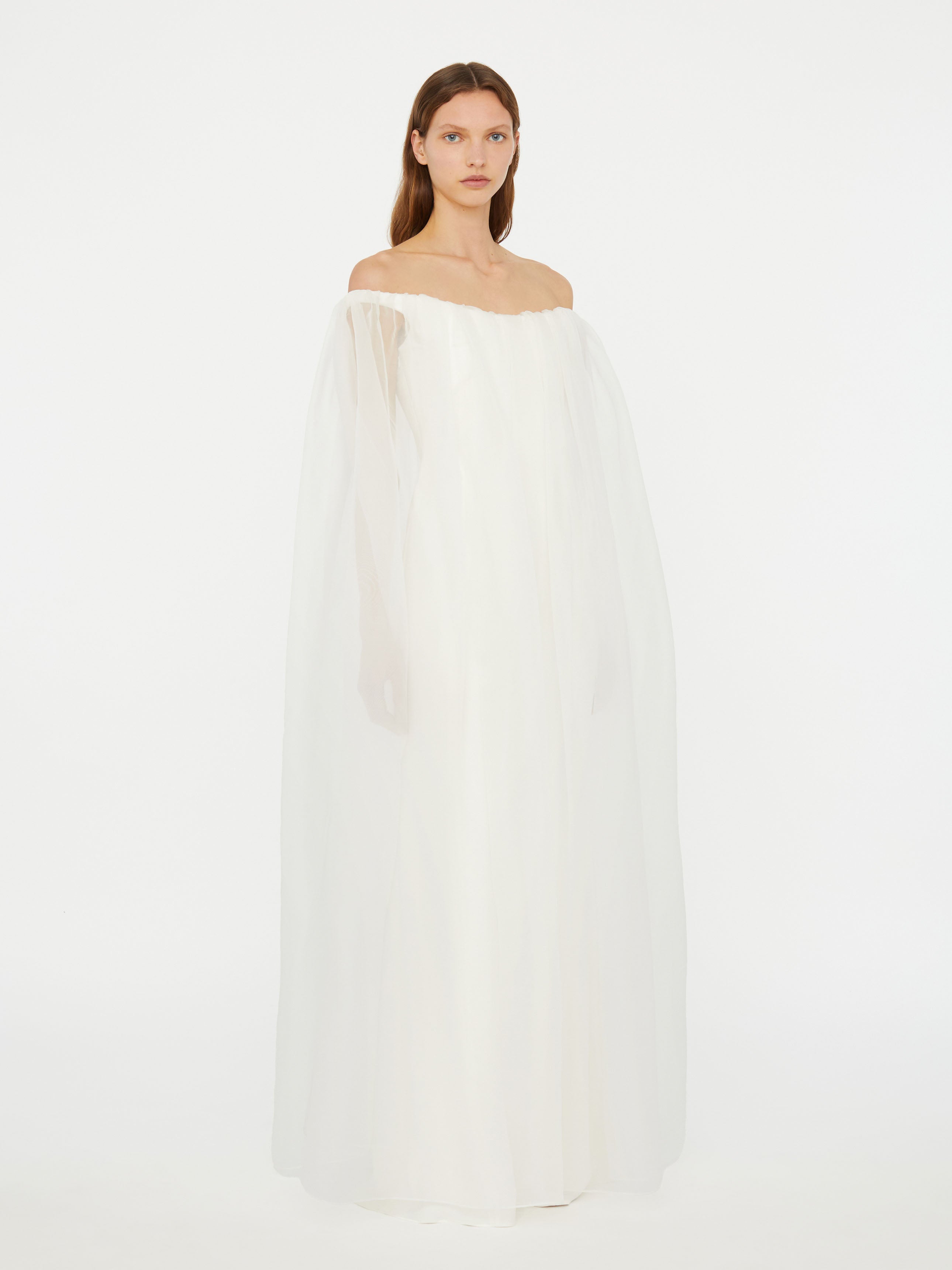 Vapour Overlay Silk Gown