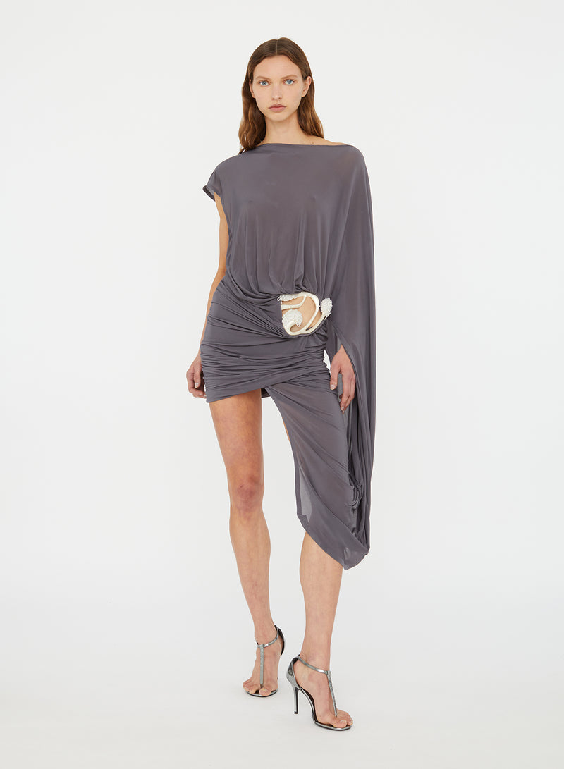 Sculptured Extended Loop Mini Dress - Image 4