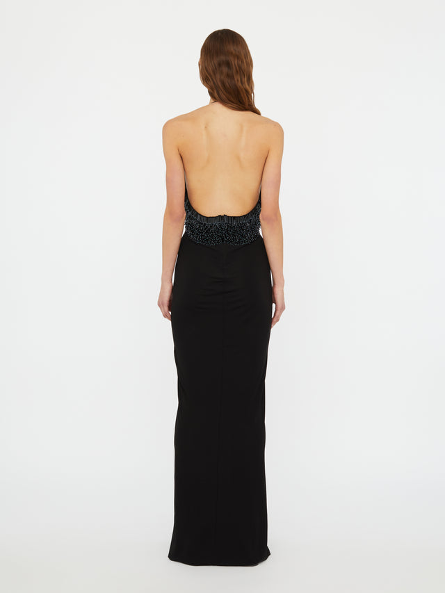 Tiered Thorn Beaded Disconnect Dress