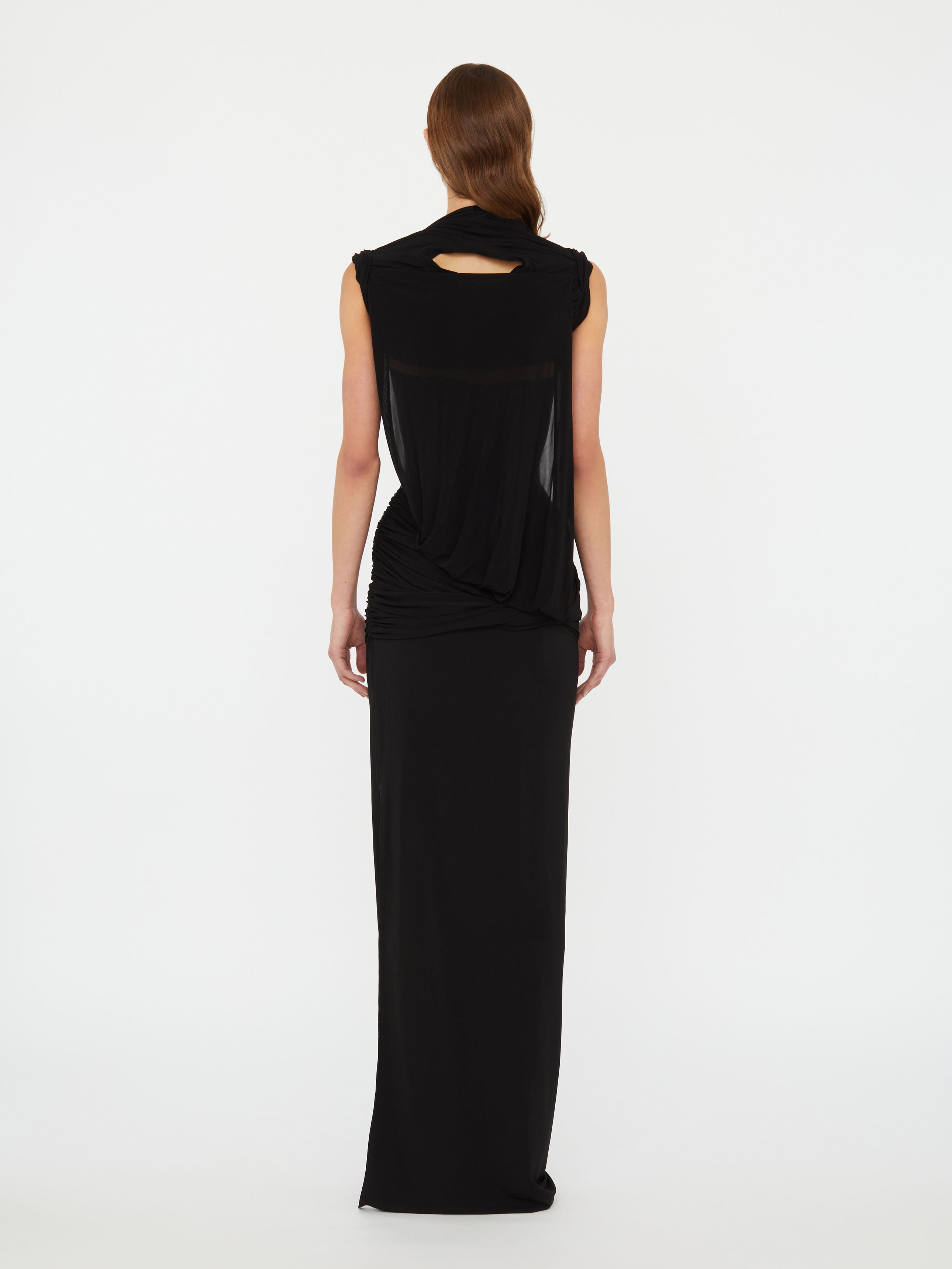 Coiled Jersey Corseted Tee Gown