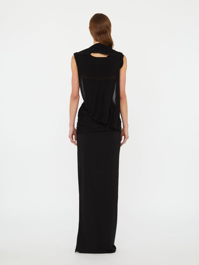 Coiled Jersey Corseted Tee Gown