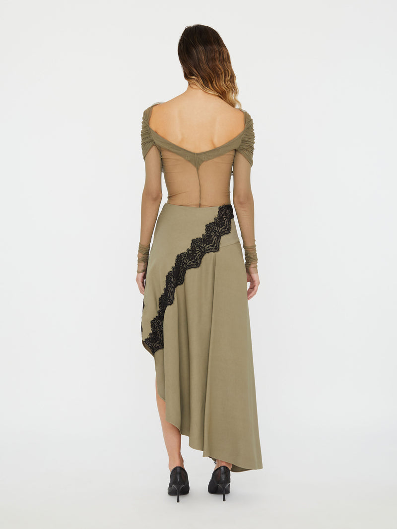 Verner Lace Asymmetric Skirt - Image 4